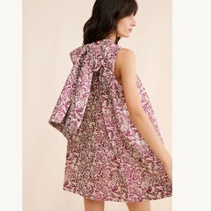 NWT Anthropologie Sunday In Brooklyn Brocade Mini Shift Dress Size Small Petite